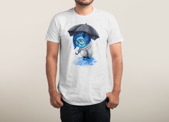 SAD RAIN T-shirt Design by Ibrahim Dilek  man tee