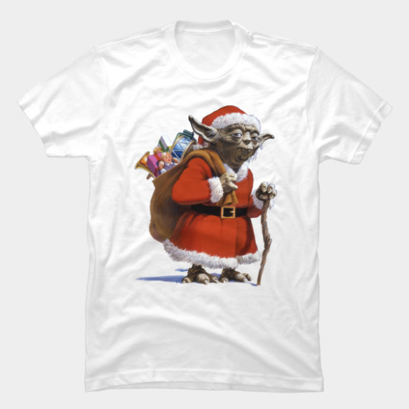 Santa Yoda T-shirt Design by StarWars tee