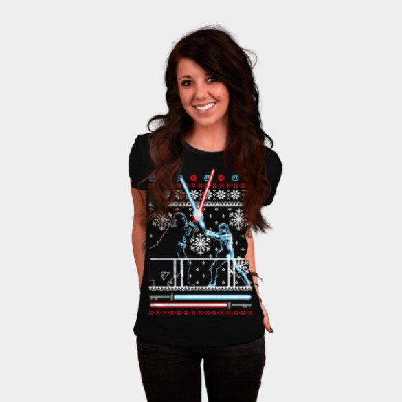 Star Wars Christmas Duel T-shirt Design by StarWars woman tee