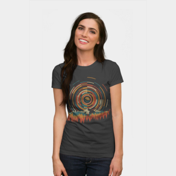 The Geometry of Sunrise T-shirt Design by digsy woman