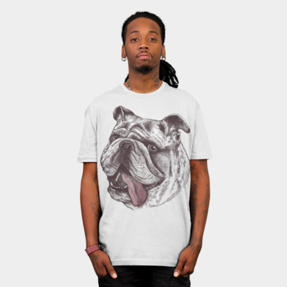 Bulldog King T-shirt Design by rcaldwell man t-shirt