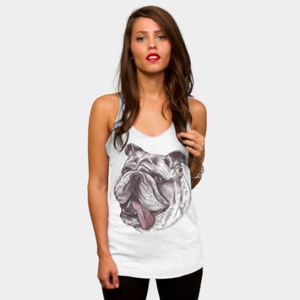 Bulldog King T-shirt Design by rcaldwell woman t-shirt