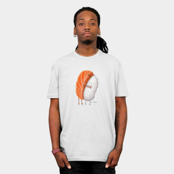 Sushi Love T-shirt Design by tihmoller man tee