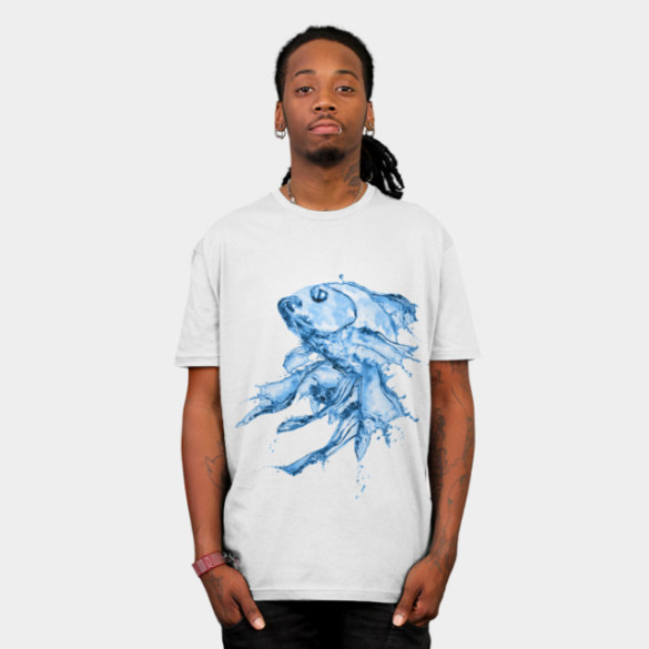 Water Fish T-shirt Design by Medapaw man tee