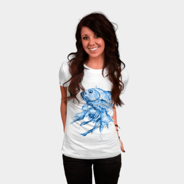 Water Fish T-shirt Design by Medapaw woman