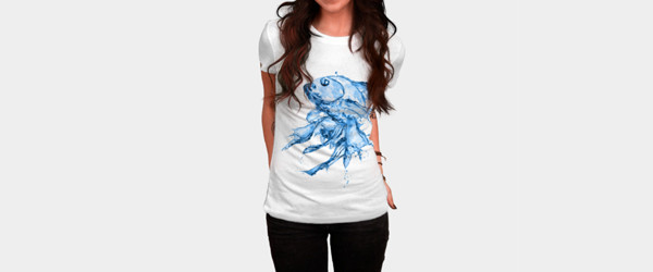 Water Fish T-shirt Design by Medapaw woman main image