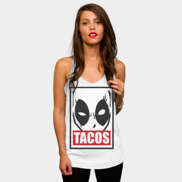 Deadpool Tacos T-shirt Design by Marvel woman