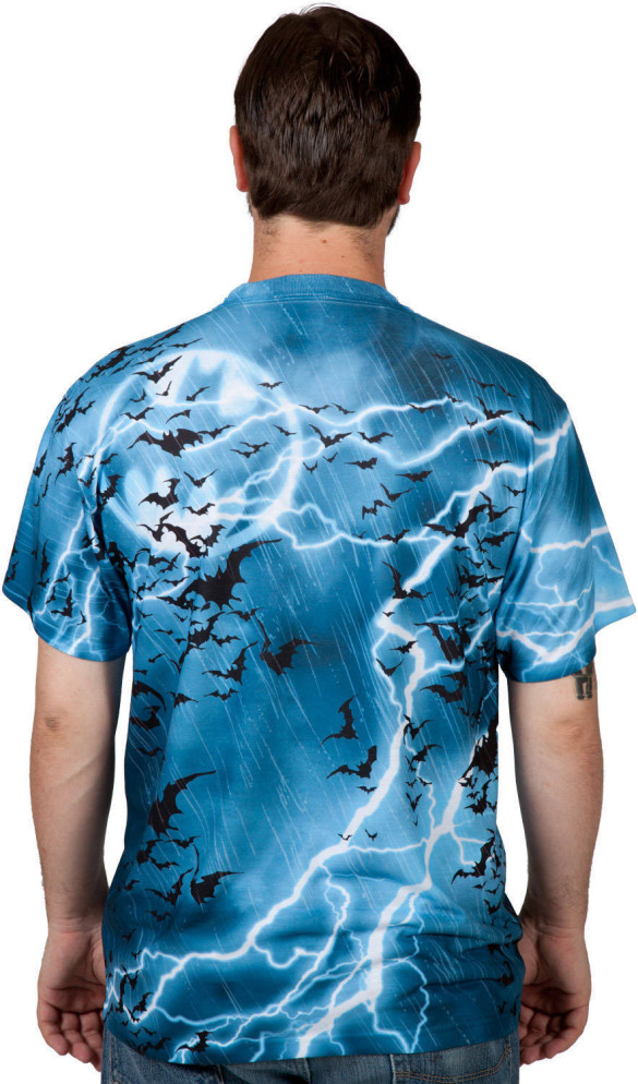 Lightning Batman T-shirt Design  back