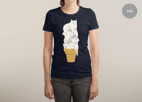 MEOWLTING T-shirt Design by ilovedoodle woman