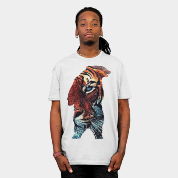 Bear and Tiger T-shirt Design by jbjart man