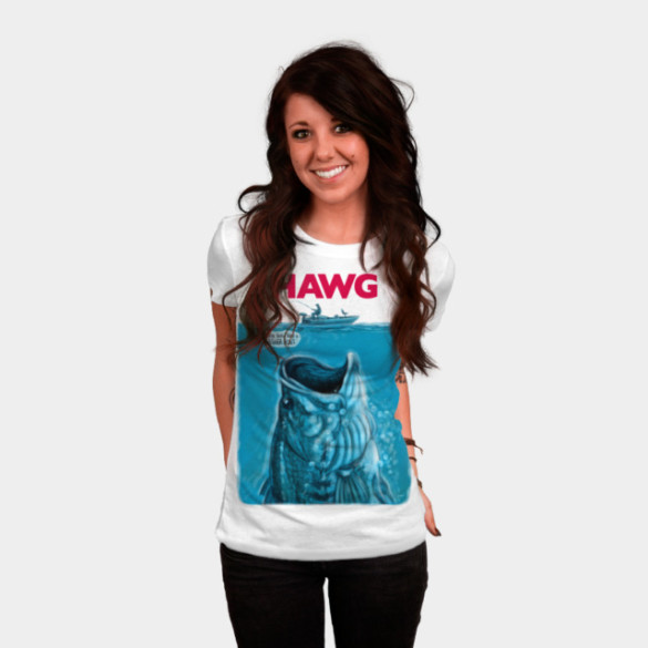Hawg Fishing For Epic Largemouth Bass T-shirt Design by MudgeStudios woman