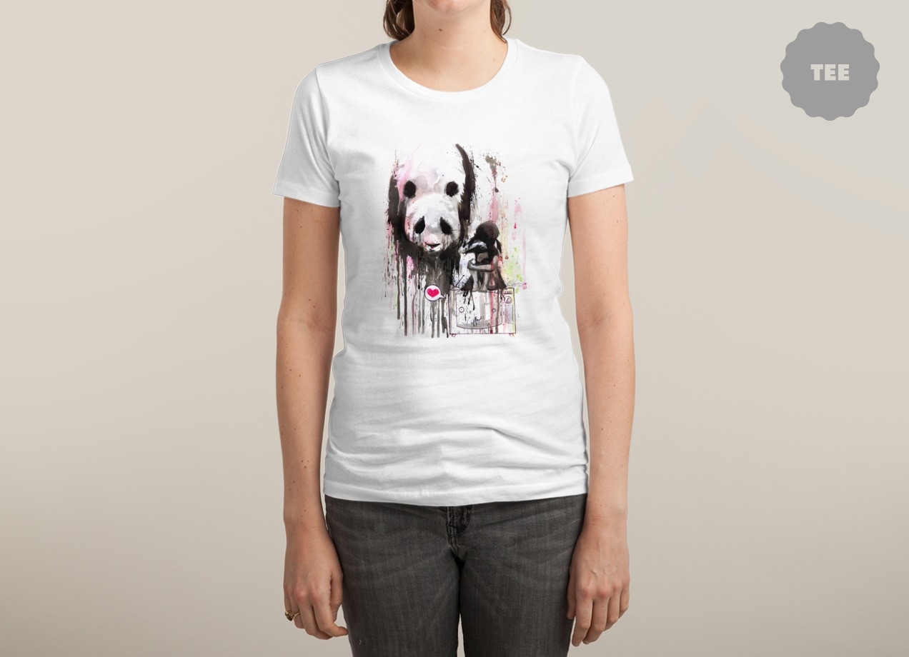 PANDA T-shirt Design by Lora Zombie woman tee