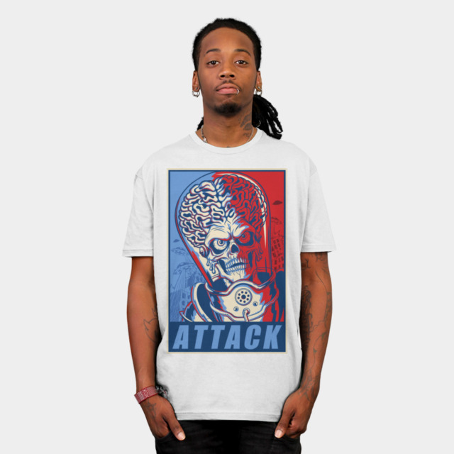 Attack! T-shirt Design by ArtofCorey man