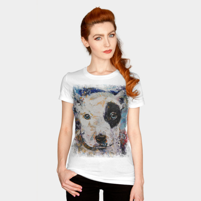PIT BULL PUPPY T-shirt Design by creese woman
