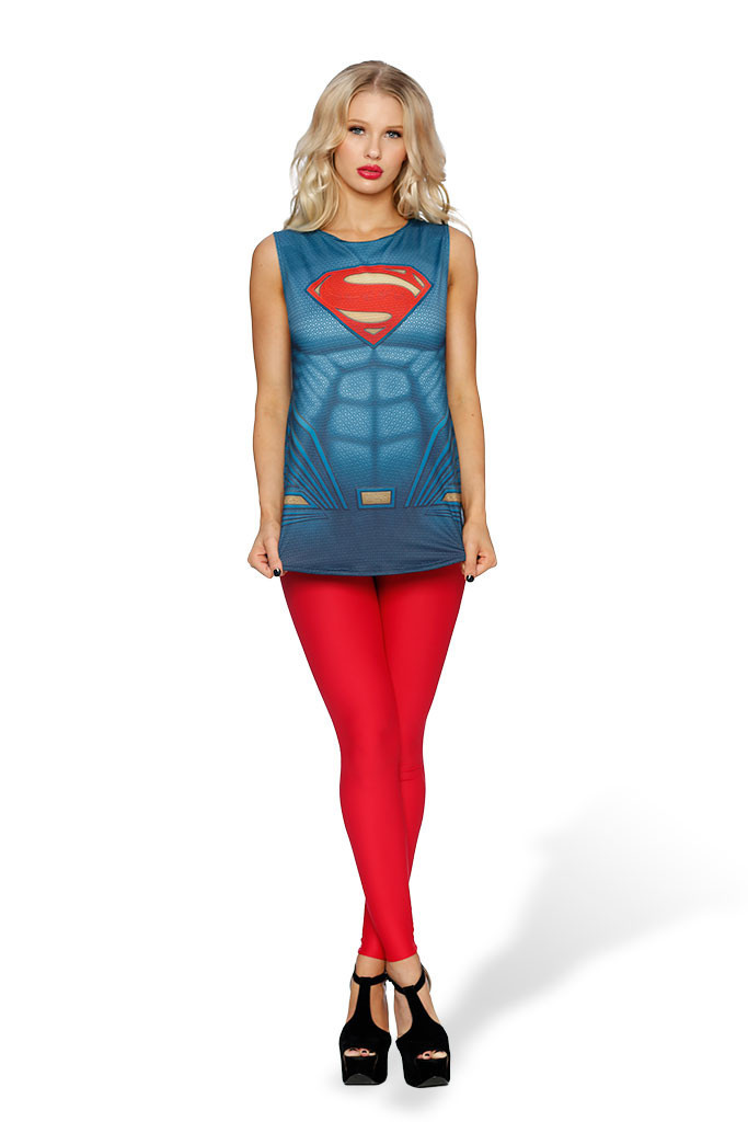 SUPERMAN SUIT MUSCLE TOP front girl