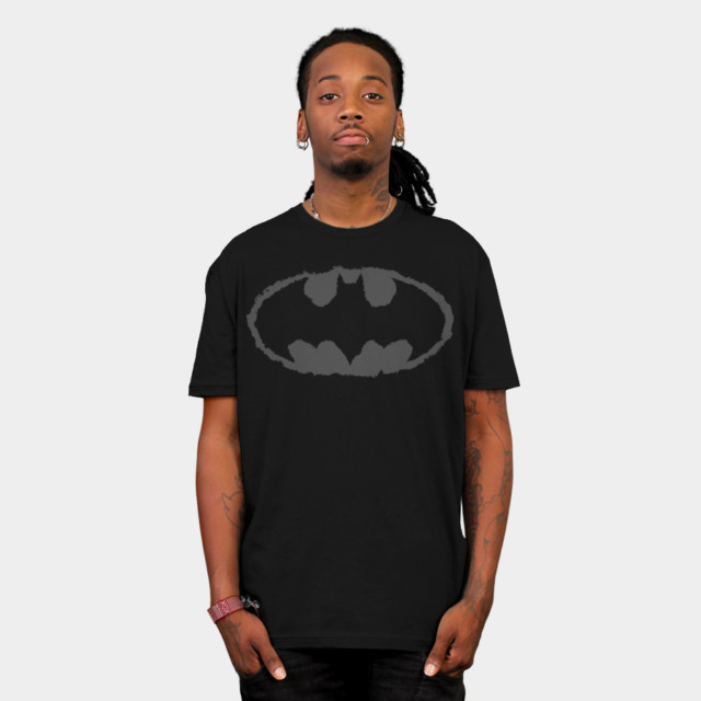Distressed Bat Signal T-shirt Design by DCComics man tee