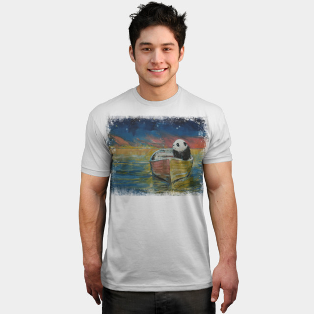PANDA STARGAZER T-shirt Design by creese man