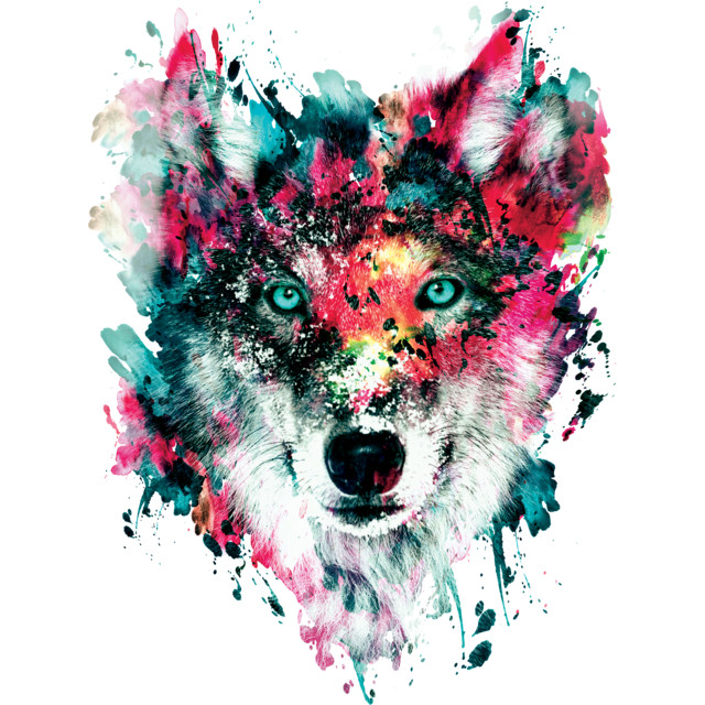 Wolf T-shirt Design by rizapeker design