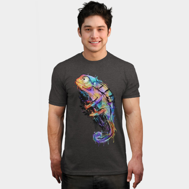 Chameleon T-shirt Design by alnavasord man