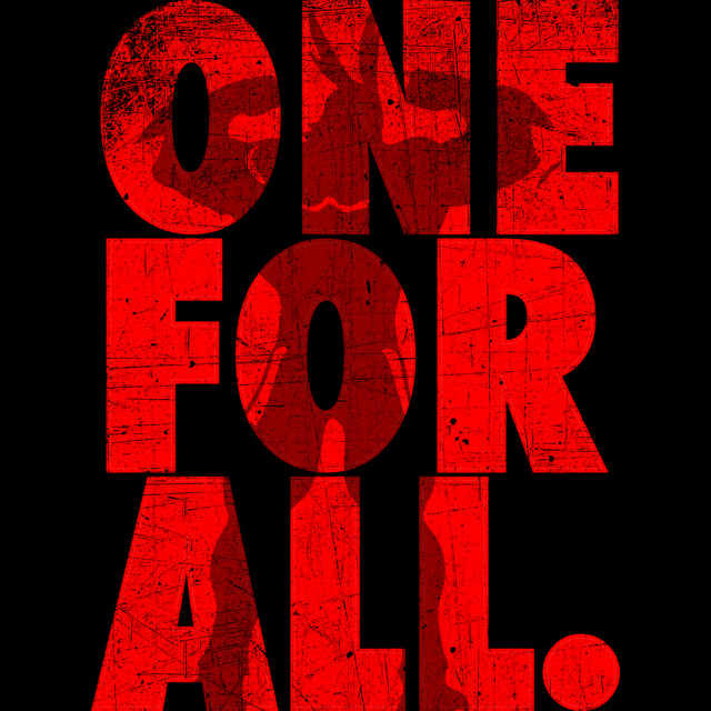 One for all T-shirt Design by  geekosphere design