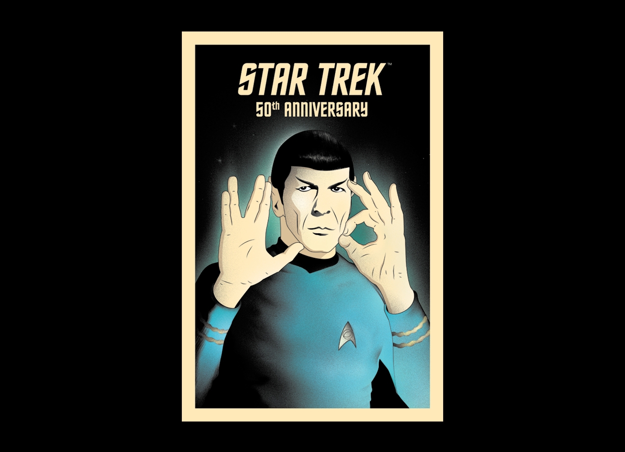 50 - LIVE LONG AND PROSPER T-shirt Design by Star Trek design