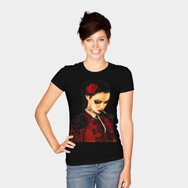 Bull Fight Her T-shirt Design by BrianMViveros woman