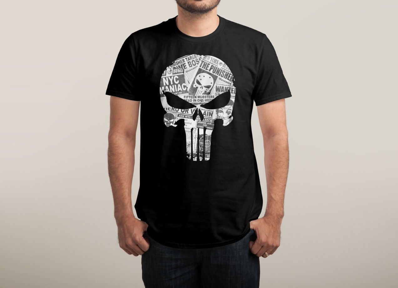 HERO OR VILLAIN T-shirt Design by Daniel Stevens man