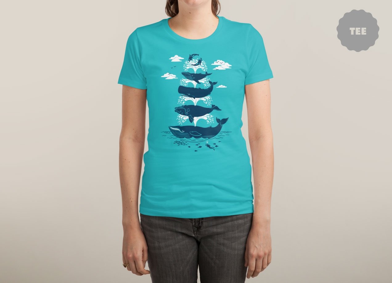 WHALE OF A TIME T-shirt Design by Christopher Phillips woman