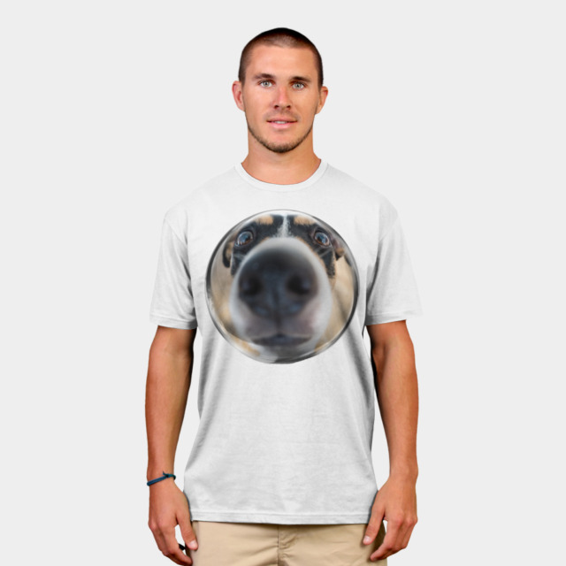 Dog in bubble T-shirt Design by elbi man