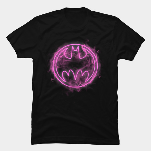 Neon Pink Bat Signal T-shirt Design by  DCComics tee