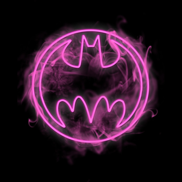 Neon Pink Bat Signal T-shirt Design by  DCComics