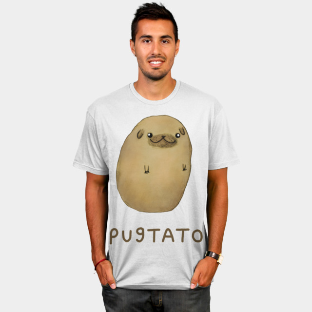 Pugtato T-shirt Design by SophieCorrigan man