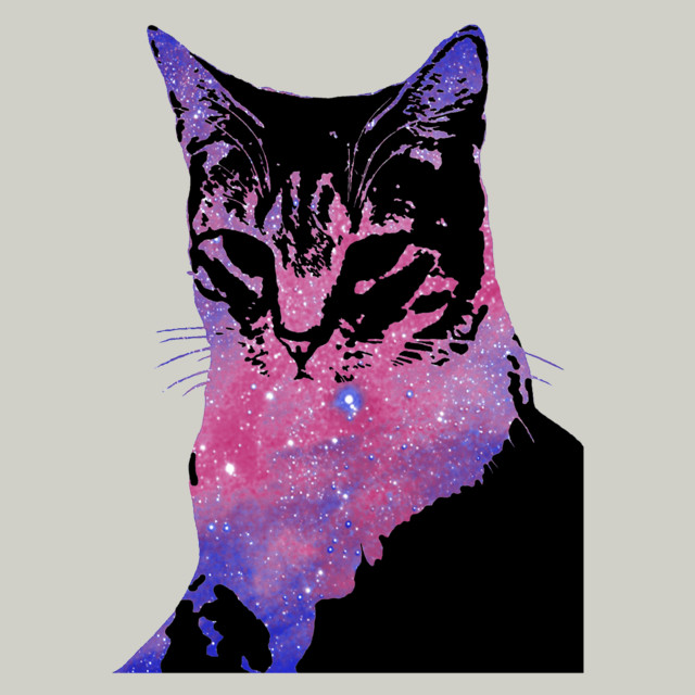 Space Cat T-shirt Design by blindmelon design