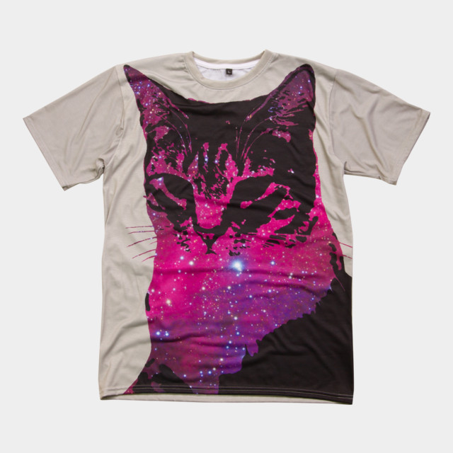 Space Cat T-shirt Design by blindmelon man