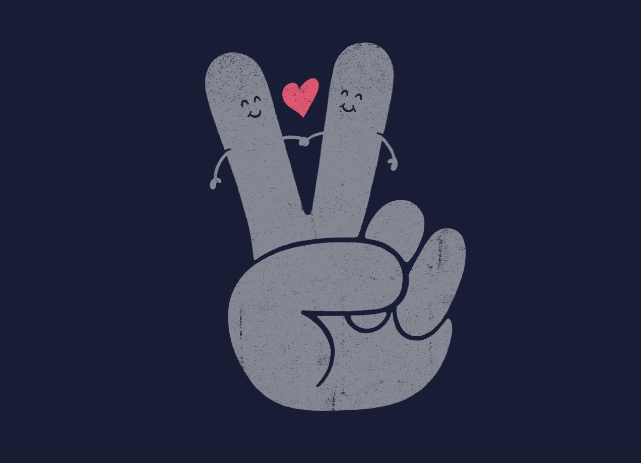 PEACE & LOVE T-shirt Design by Jorge Lopez Ramirez design