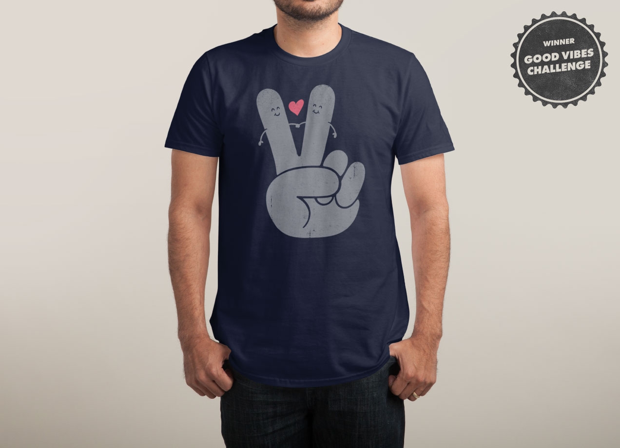 PEACE & LOVE T-shirt Design by Jorge Lopez Ramirez man