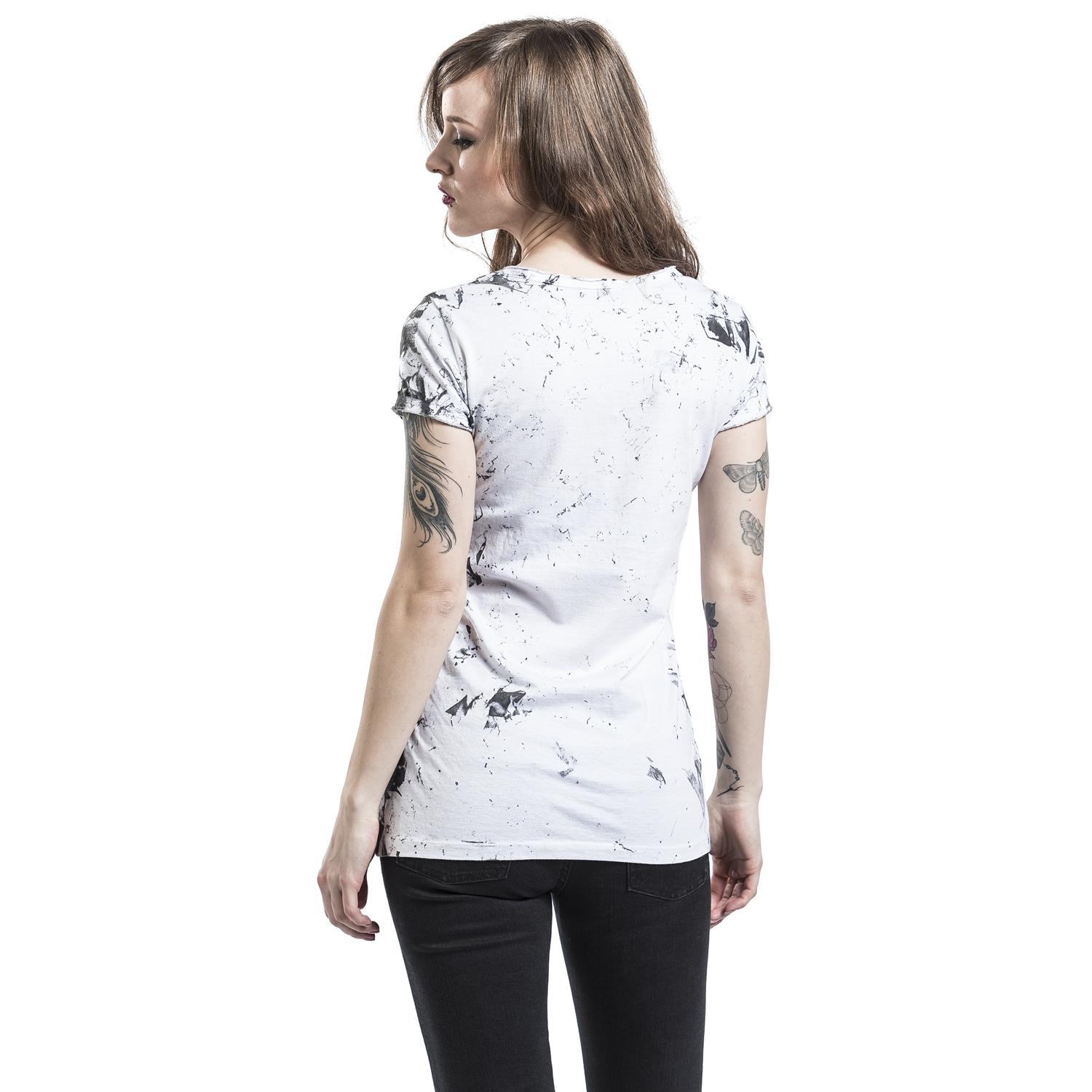 Skeleton Lovers T-shirt Design woman back