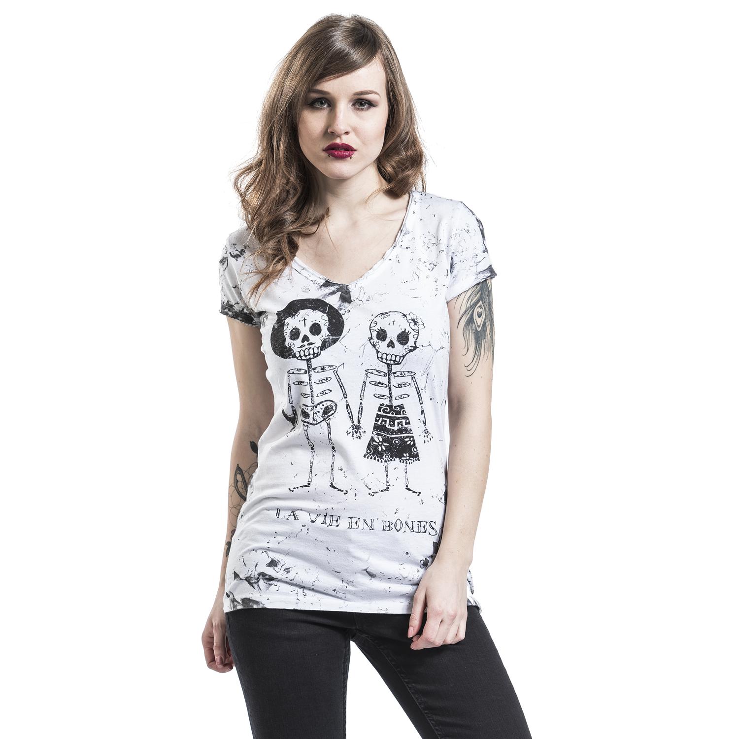 Skeleton Lovers T-shirt Design woman