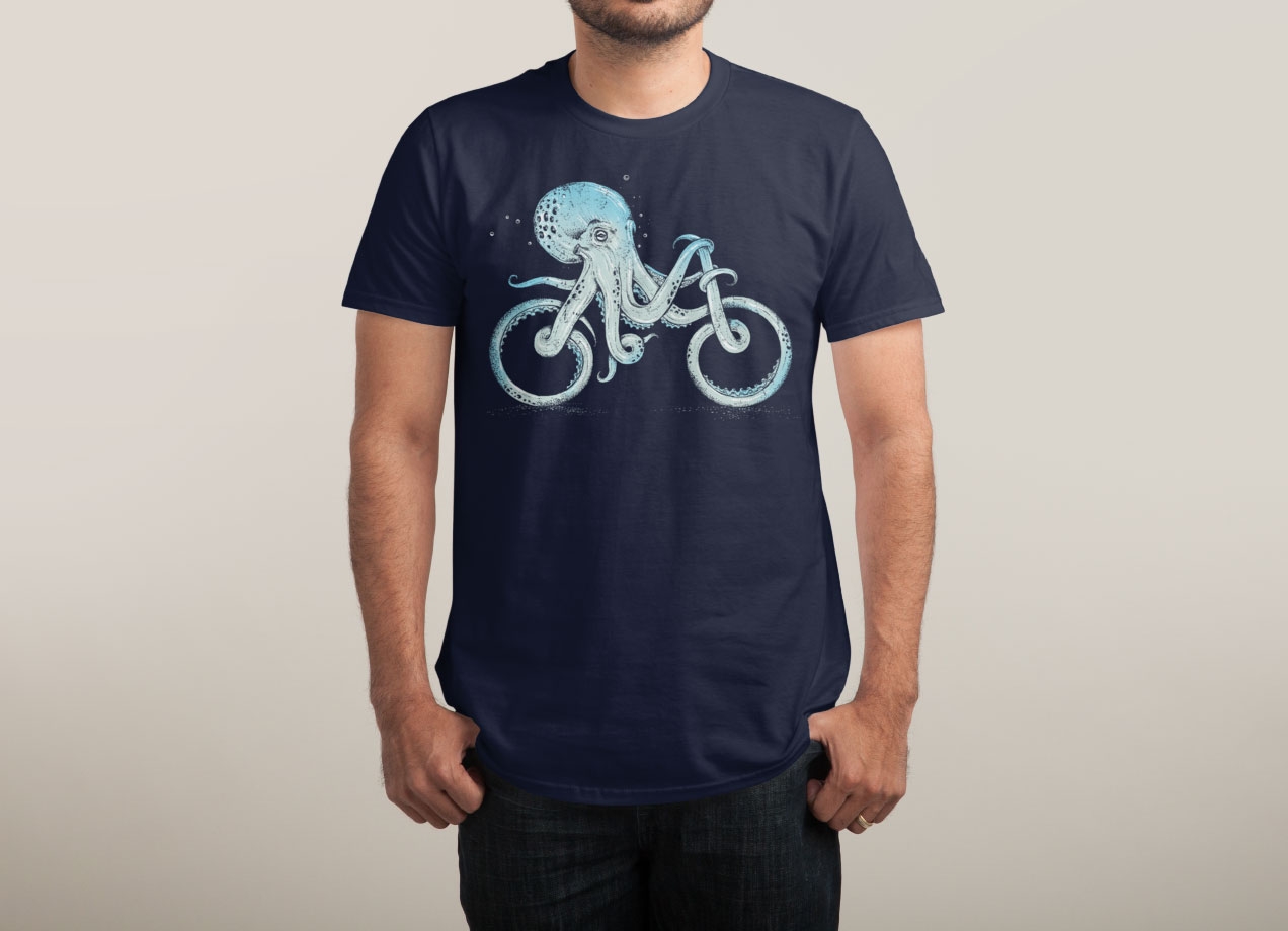 OCTOPUS BIKE T-shirt Design by Alan Maia man