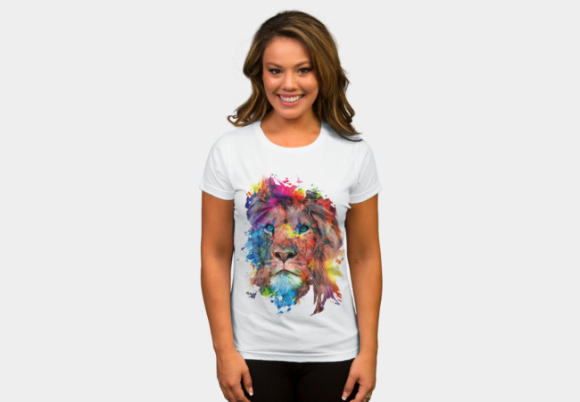 Lion T-shirt Design by rizapeker woman