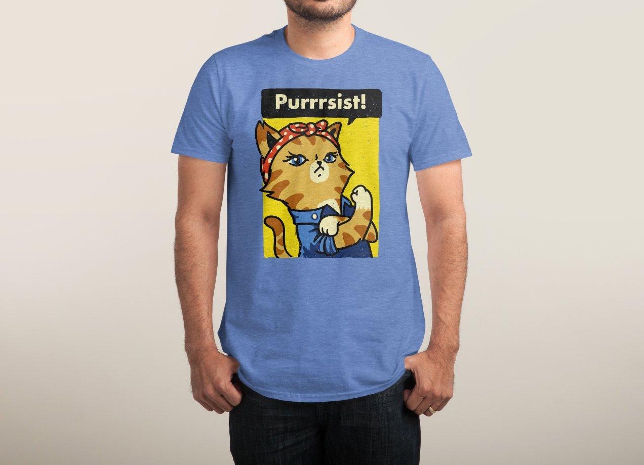 PURRRSIST! T-shirt Design man