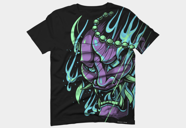 Limited Edition Oni Mask T-shirt Design front