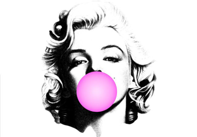 Marilyn Chewing Gum T-shirt Design main image