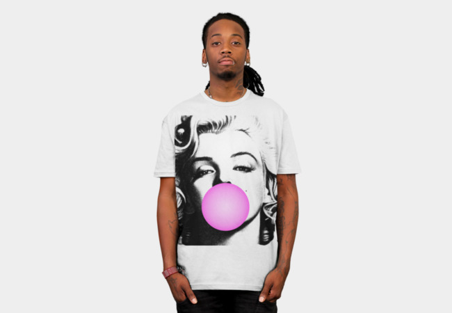 Marilyn Chewing Gum T-shirt Design man