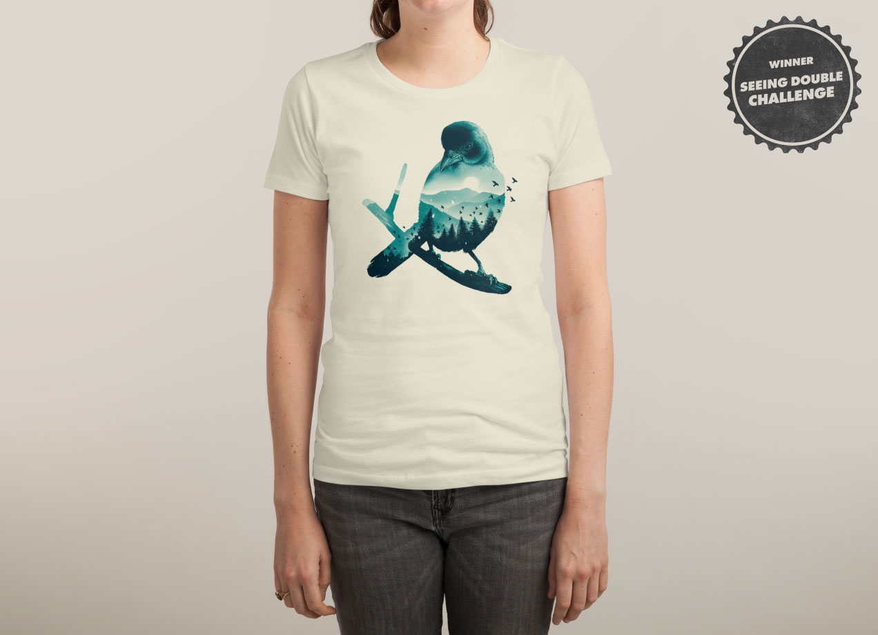 BIRDTOPIA T-shirt Design by Santiago Sarquis woman