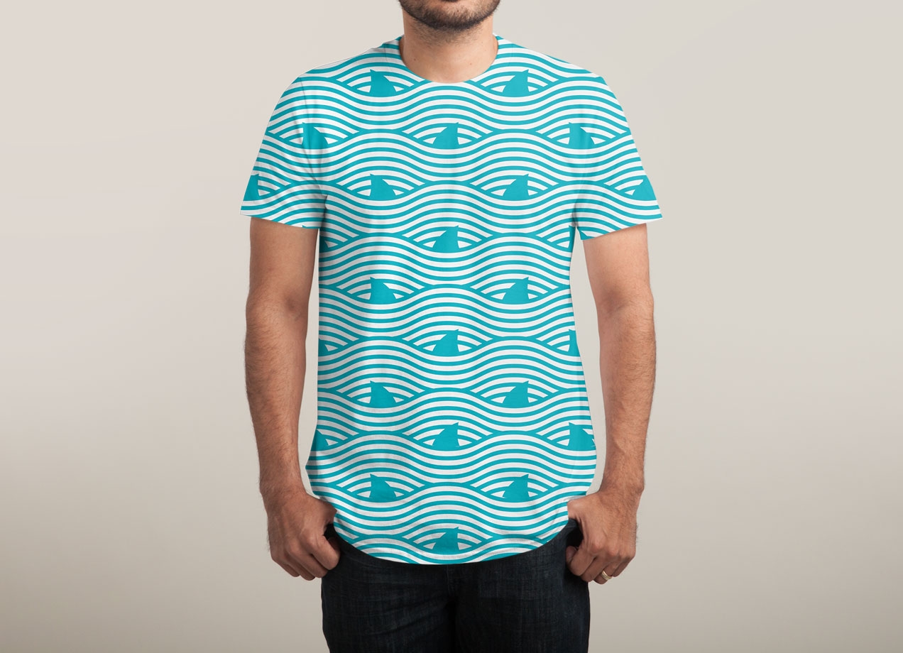 WAVES OF SHARKS T-shirt Design man