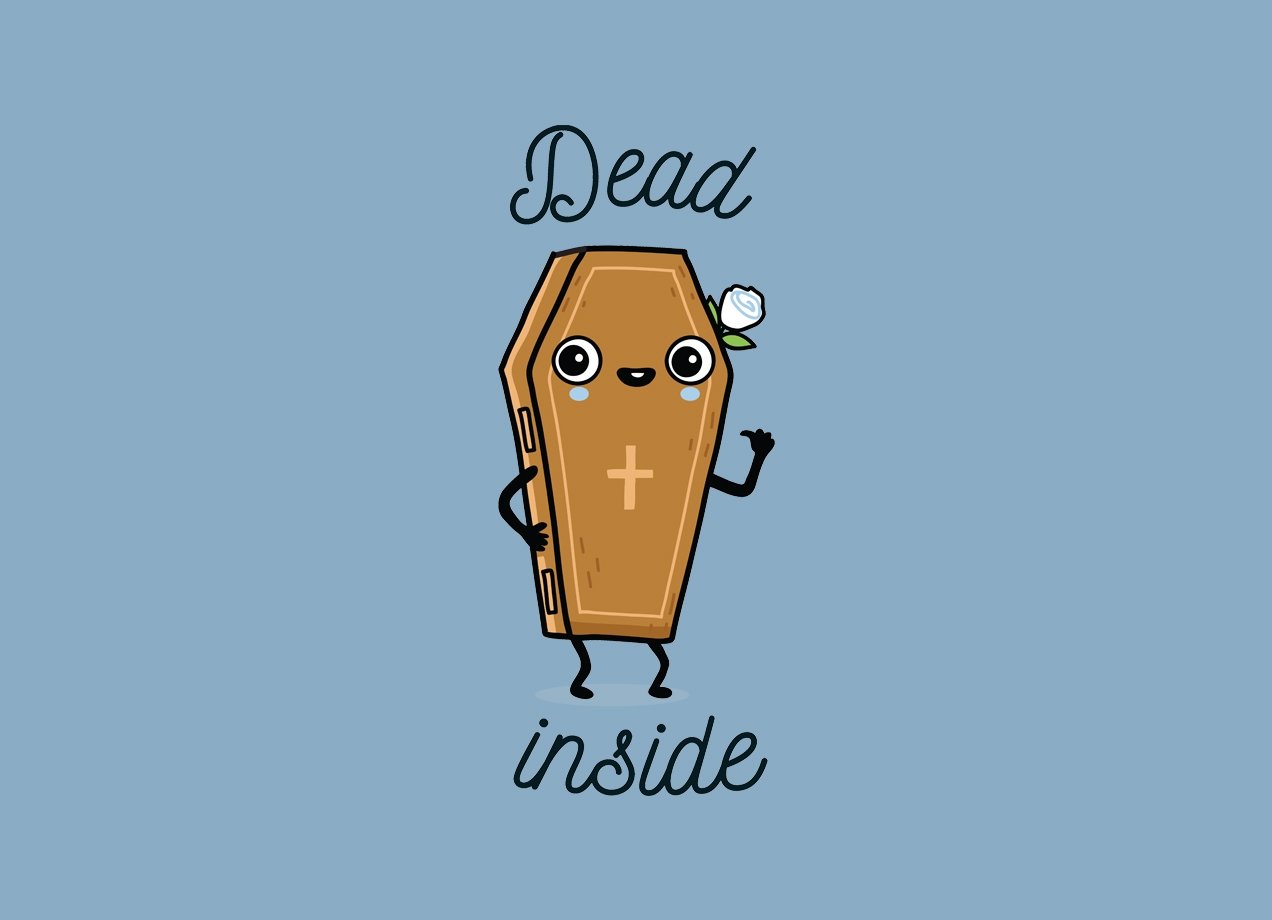 DEAD INSIDE T-shirt Design by Wawawiwa main