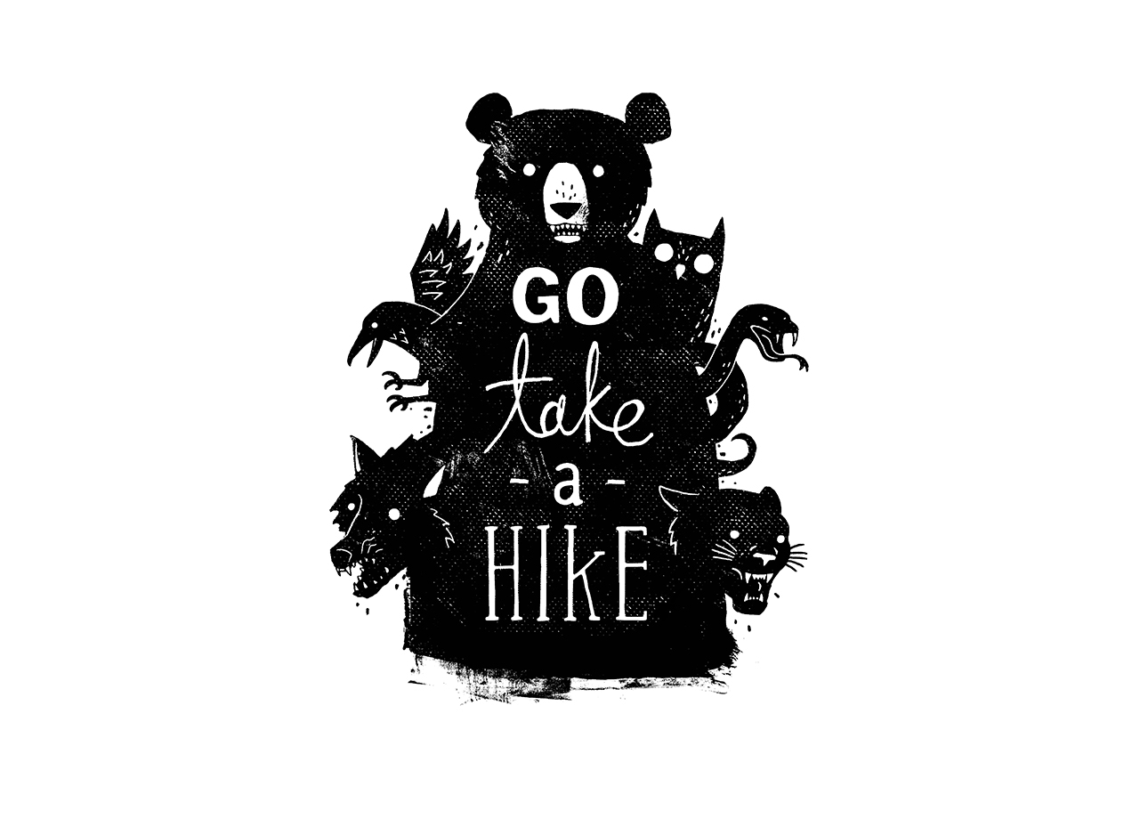 GO TAKE A HIKE T-shirt Design by Michael Buxton design