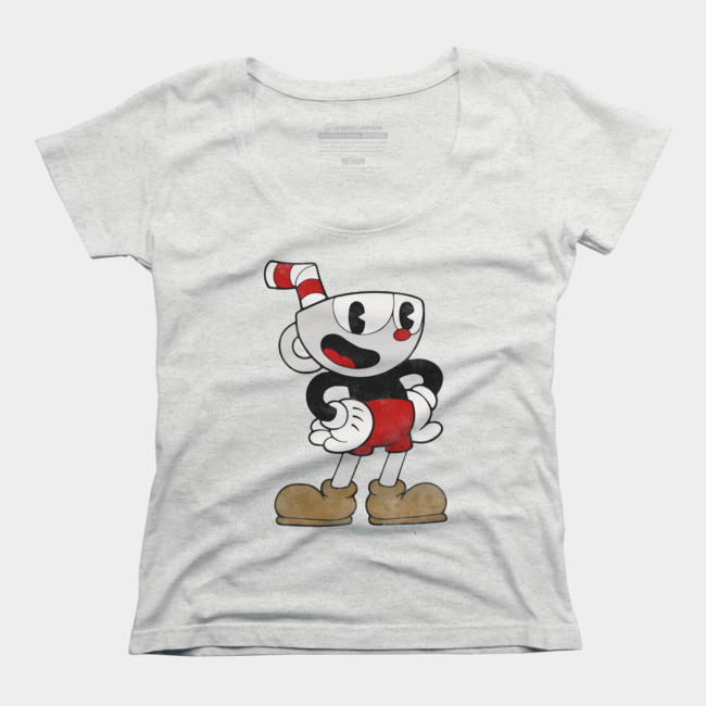 Cuphead Pose T-shirt Design by Cuphead from United States woman tee