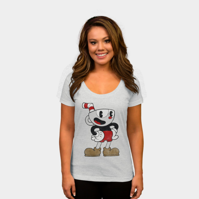Cuphead Pose T-shirt Design by Cuphead from United States woman